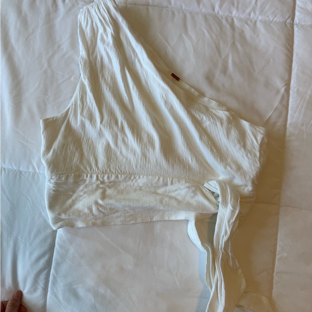 Free people White One-Shoulder Crop Top